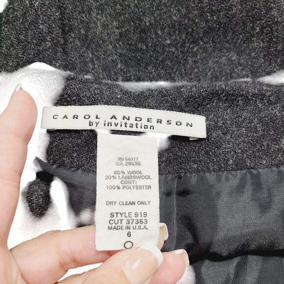 Carol Anderson by Invitation Vintage 90s Midi Skirt Size 6 PRE-OWNED, EUC - Picture 5 of 7